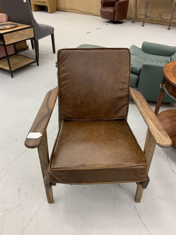 plush brown leather sofa