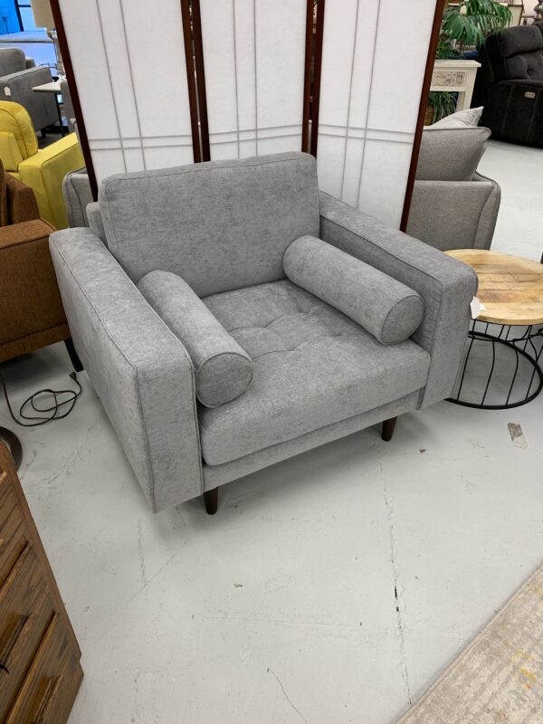 Smoke Grey Fabric Chair