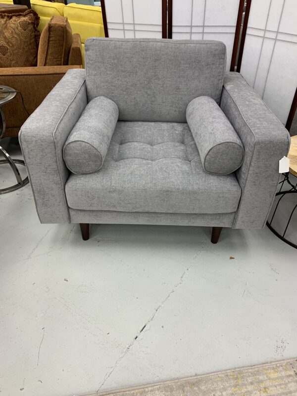 Smoke Grey Fabric Chair