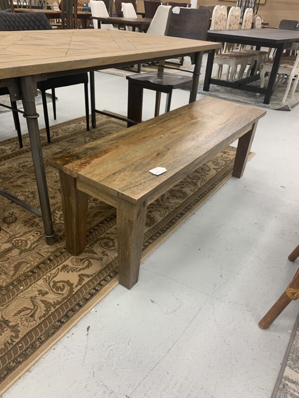 pottery barn large dark wood industrial dining table