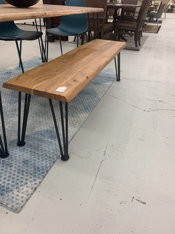 pottery barn large dark wood industrial dining table