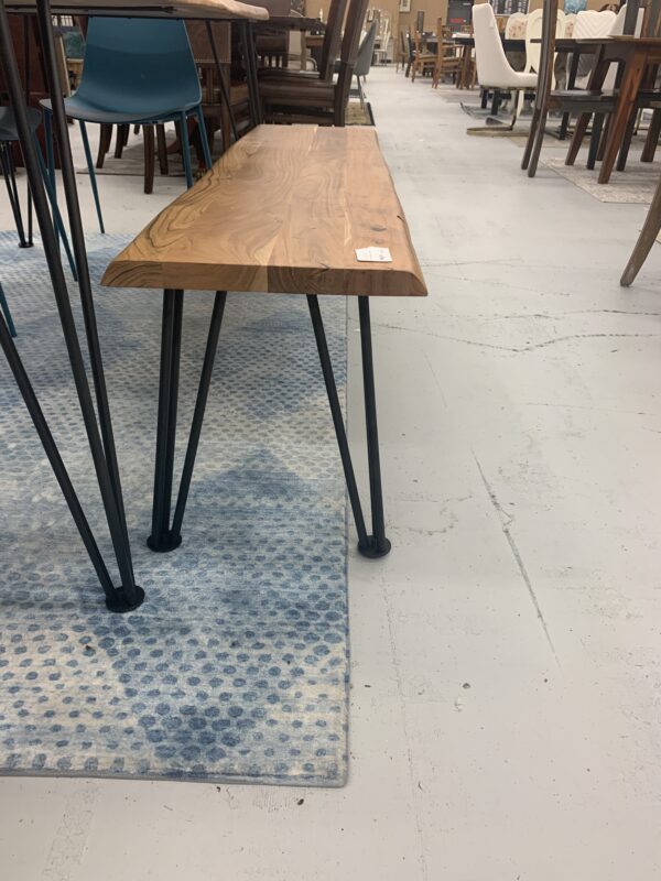 pottery barn large dark wood industrial dining table