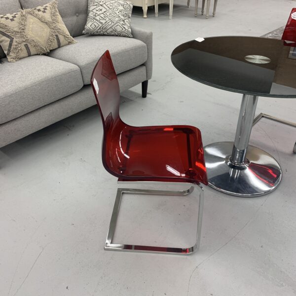 domitalia gel sl clear chair in red