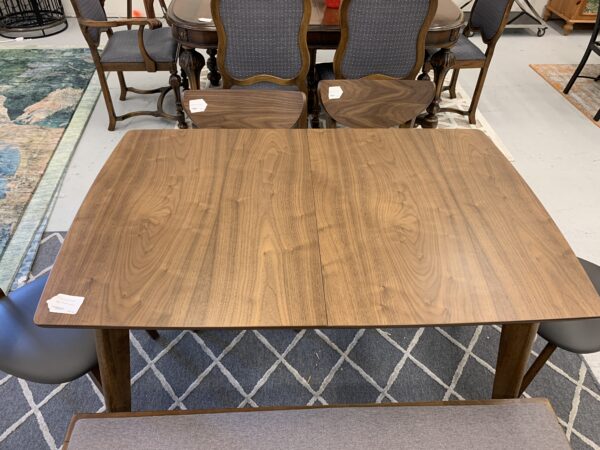 walnut expandable dining table