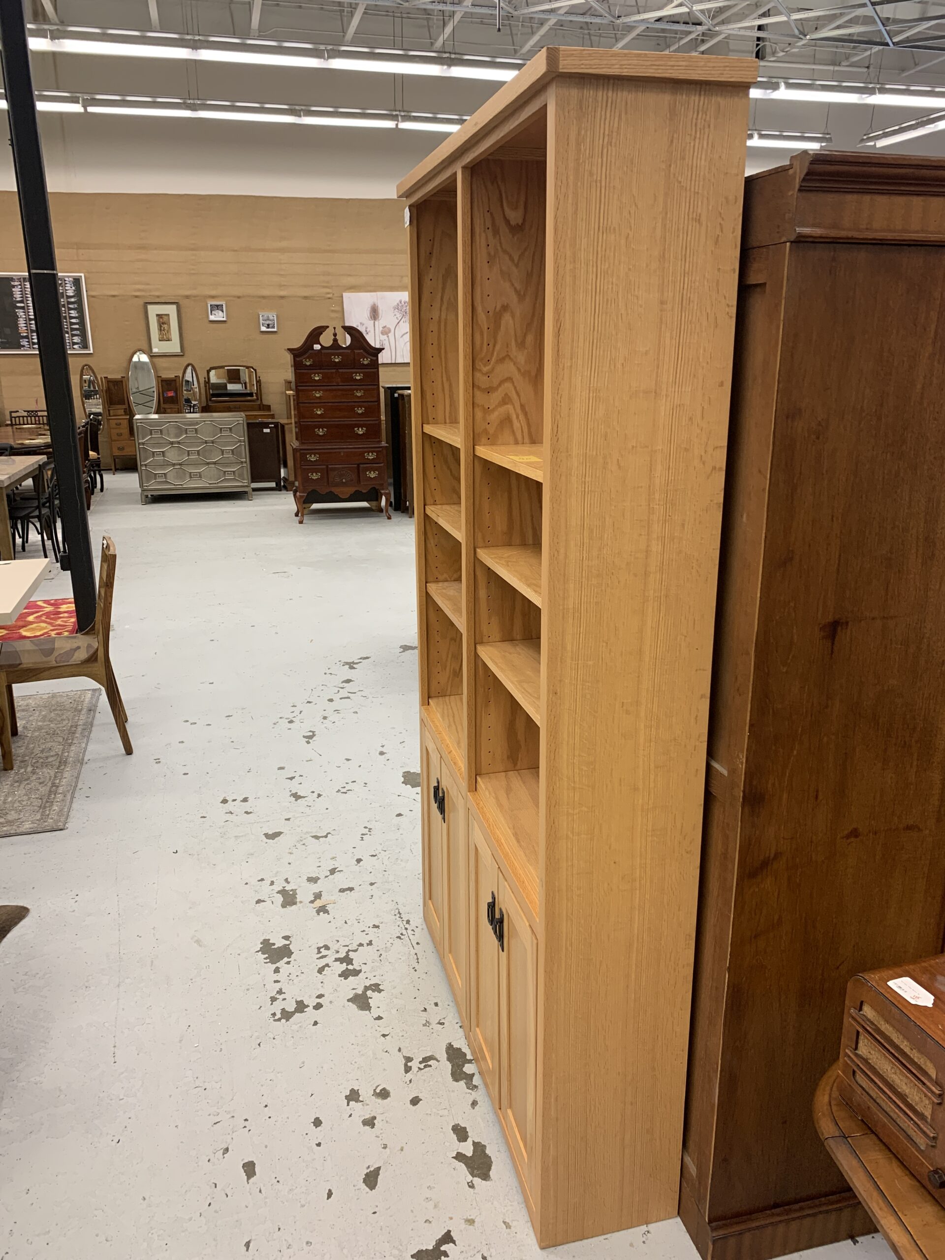 solid oak bookcase