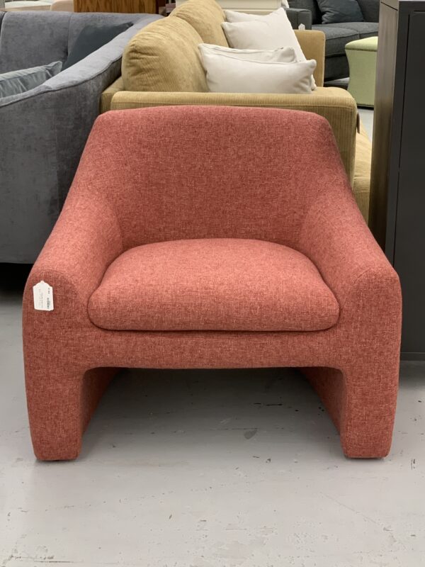 coral retro mod chair