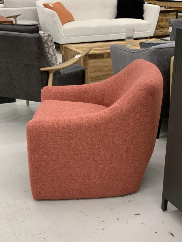 coral retro mod chair