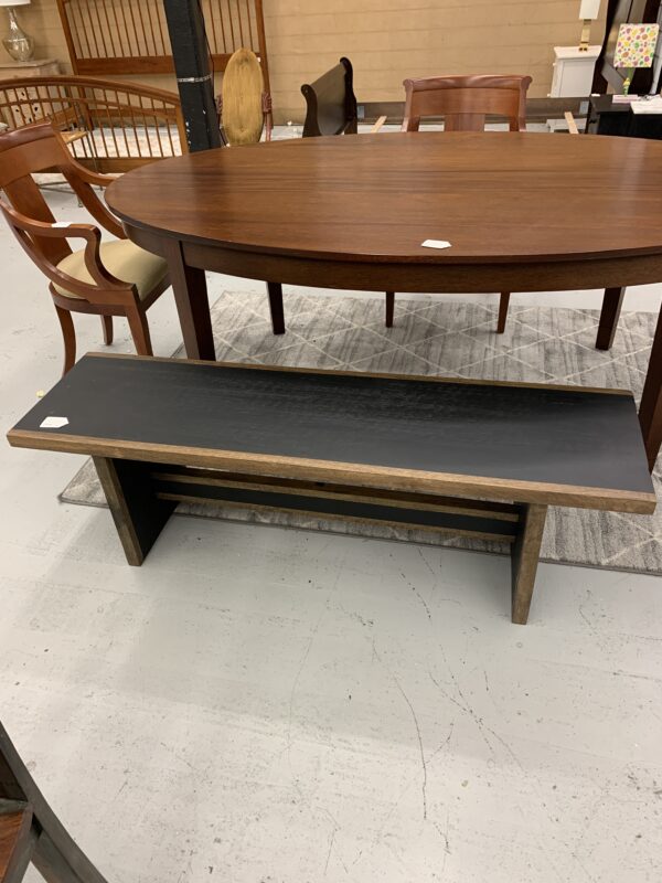 vintage wood & glass coffee table